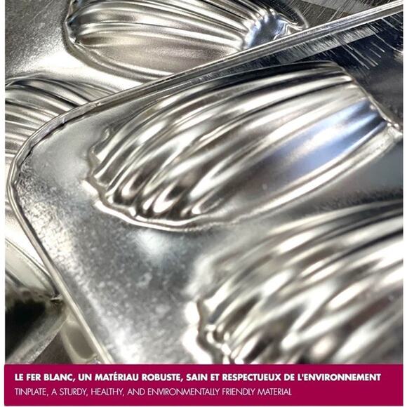 3 Madeleine Madeline Baking Sheets Molds Pan Made In France Traditional Pans - Picture 9 of 10